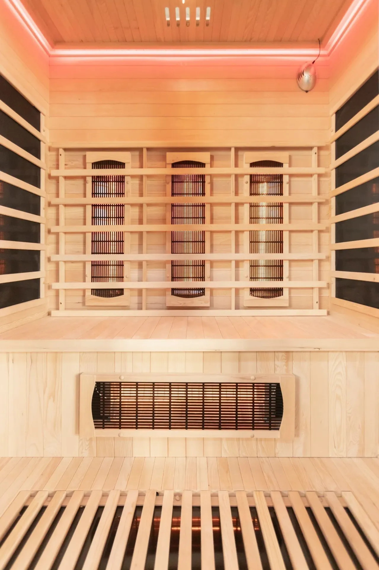 Infrared saunas provide gentle, direct heat that penetrates deeply into muscles and joints.